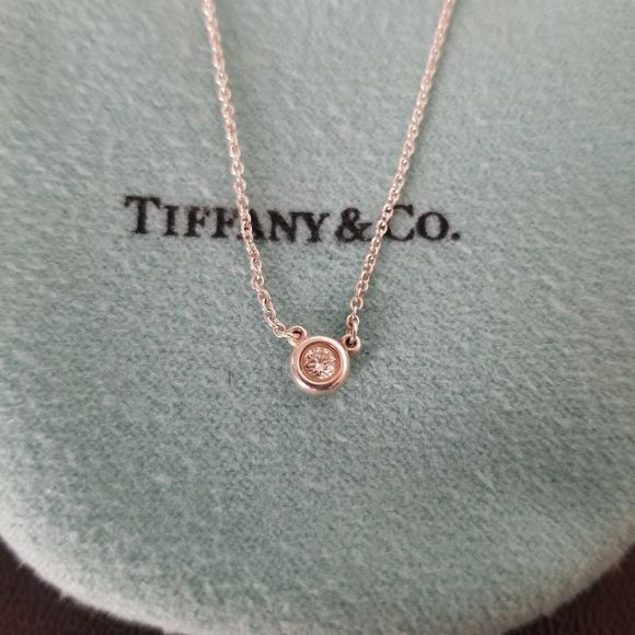 💙Tiffany & Co. Silver Necklace with Diamond Pendant🤍 - Picture 4 of 6